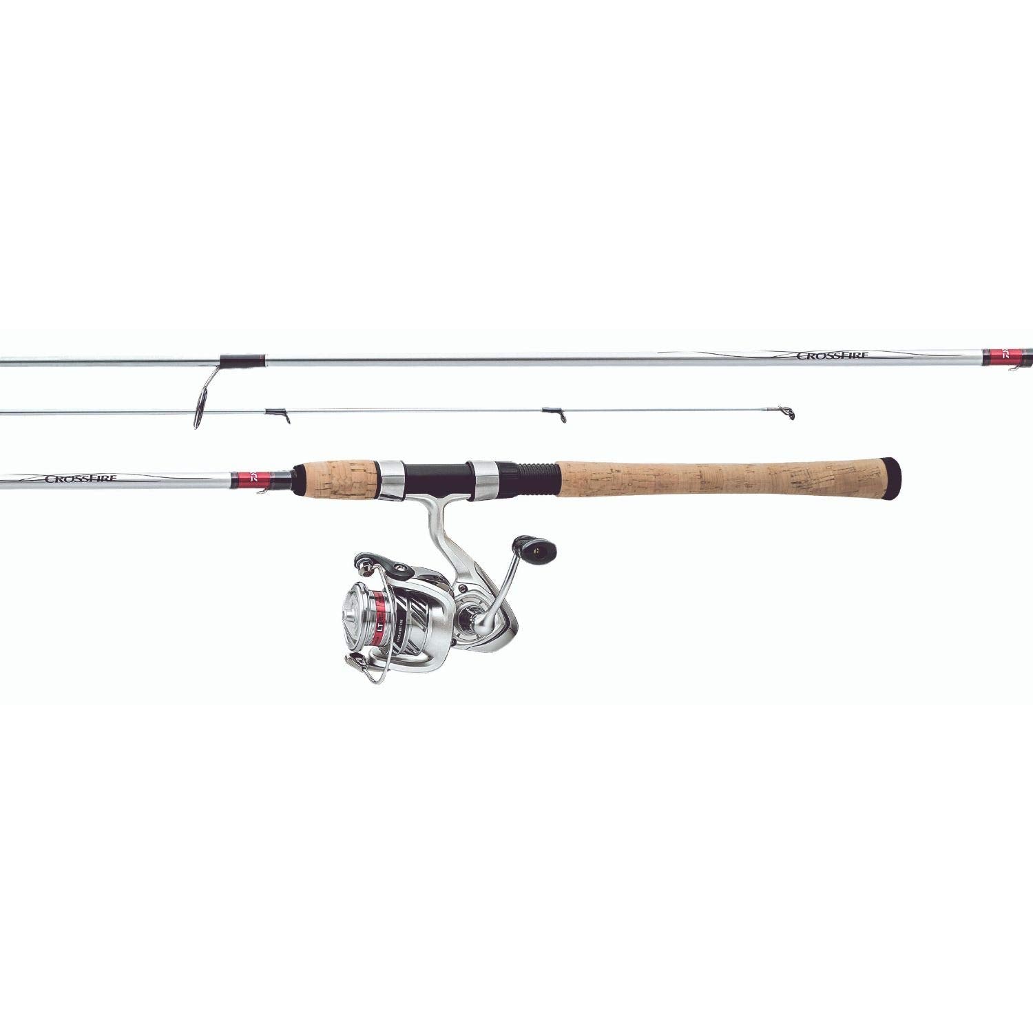 Daiwa Crossfire Lt Spinning Combo 7' 2Pc Medium, Silver