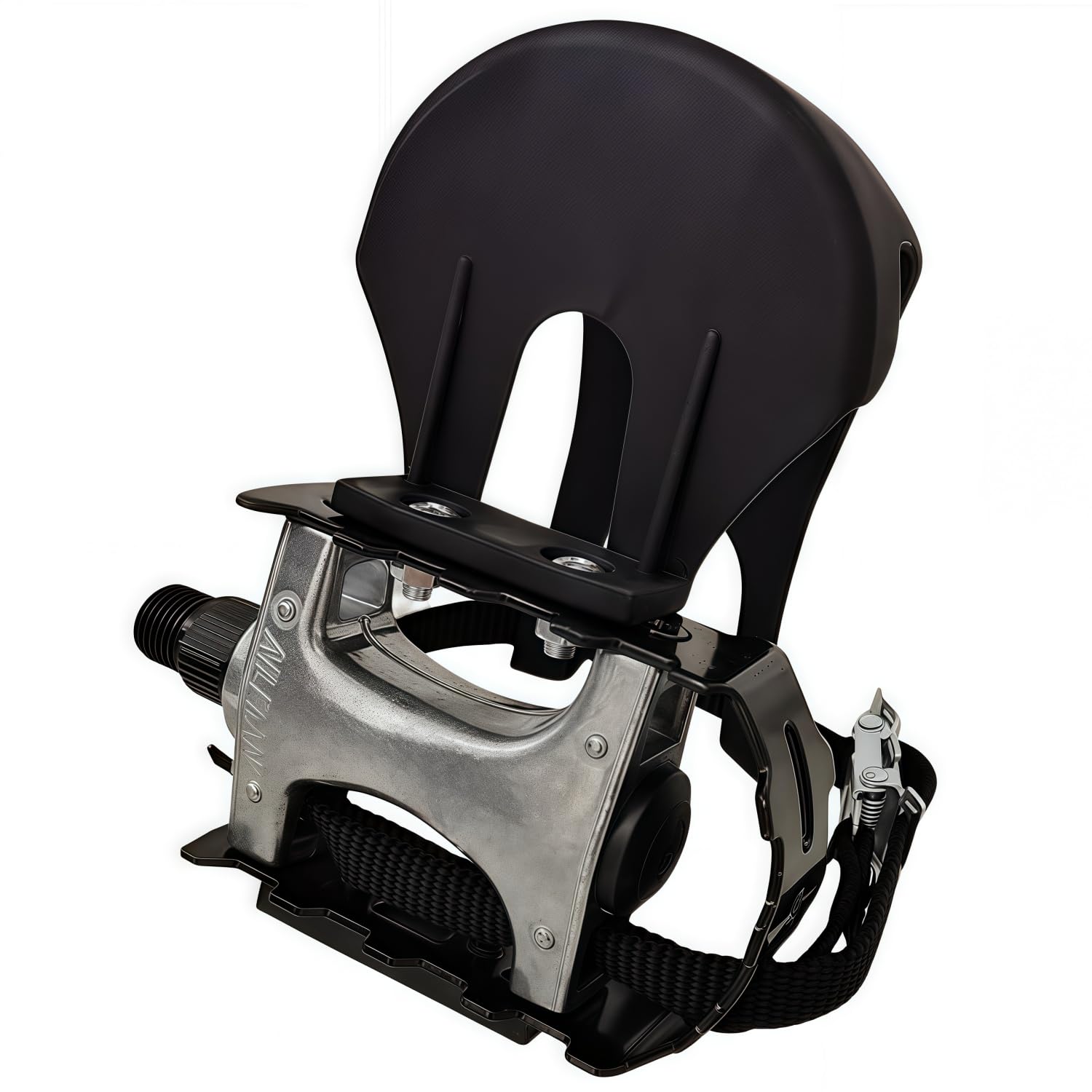 Ybeki Bike Pedals With Toe Clip And Straps, For Exercise Bike, Spin Bike And Outdoor Bicycles, 9/16-Inch Spindle Resin/Alloy Bic