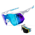 HAAYOT Polarized Sports Sunglasses for Men Women Youth Baseball Cycling Running Softball Biking Glasses 5 Lenses Bright White Sk