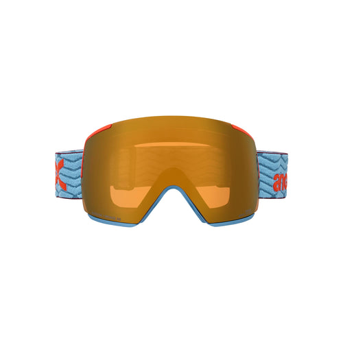 Anon M5 Goggles + Bonus Lens + MFI Face Mask, Frame: Retro Blue, Lens: Perceive Sunny Bronze