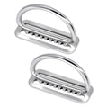 Dawitrly 2Pack Weight Belt Keeper, 5cm/2 Stainless Steel Serrated Scuba Diving Weight Belt Retainer Stopper with D Ring for Di