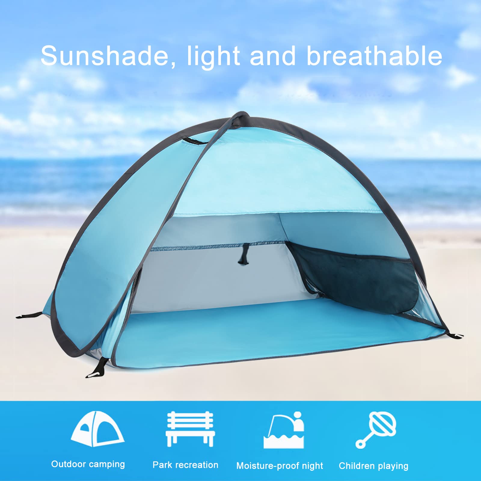 Pop Up Dog Beach Tent,Mini Head Tent,Can Be Fixed Small Dog Beach Sun Shelters Tent ,Shelter For Cat,Waterproof And Breathable M