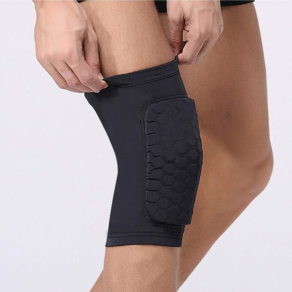 Pisiqi Compression Collision Avoidance Knee Sleeve, 2 Sleeves, Black, Xxl