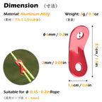 Triwonder Guyline Cord Adjuster Rope Tensioner Tent Guy Line Paracord Tightener Loop Alien Aluminum Alloy For Camping Hiking (Re