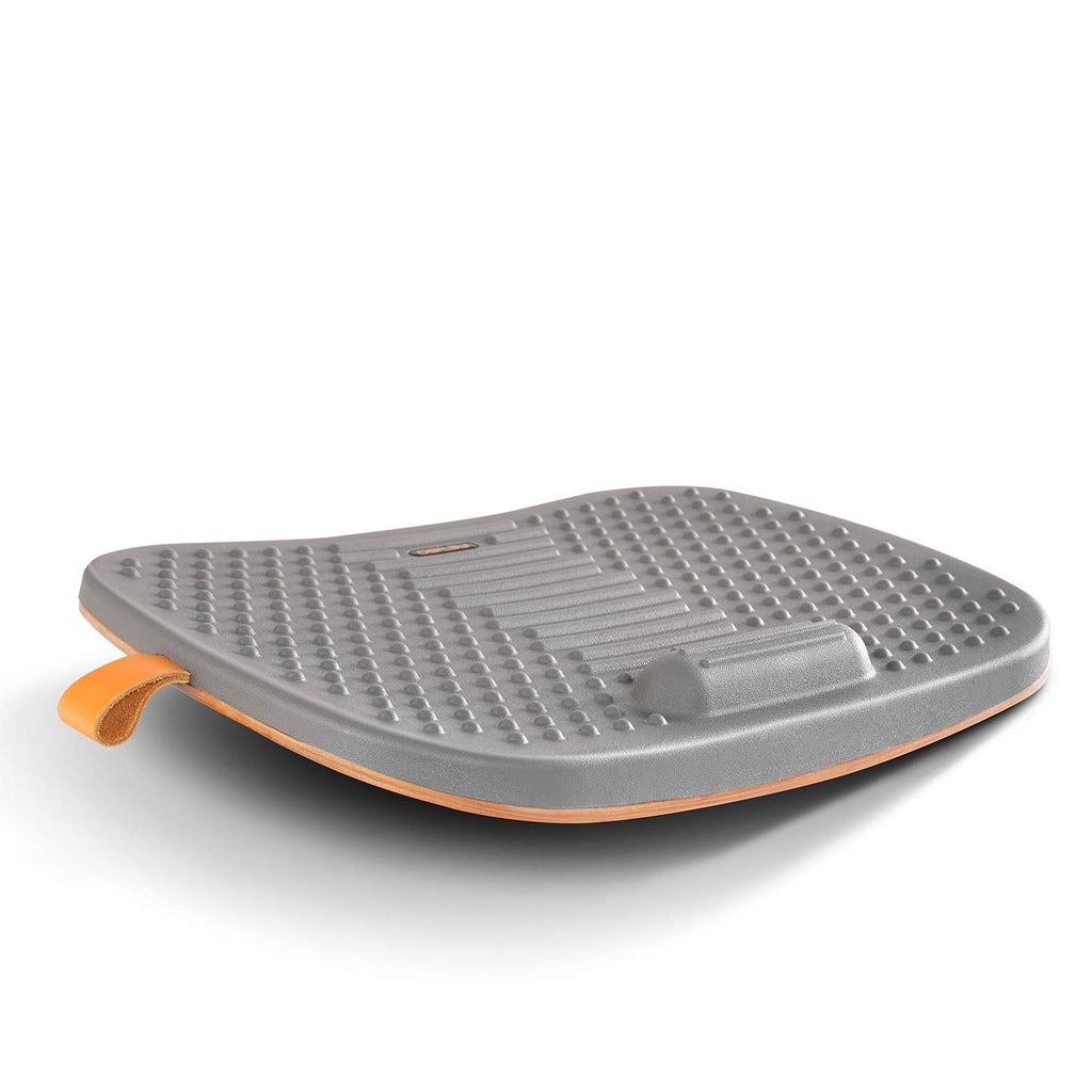 Fezibo Standing Desk Mat With Anti Fatigue Bar, Wooden Wobble Balance Board With Ergonomic Design Comfort Floor Mat (Medium, Alt