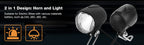 48V Ebike Light,2 In 1 Bike Headlight Front Light Led Lamp Horn For Electric Bicycle E Bike 6V Led Light For Bafang 48 Volt Bike