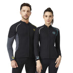 Wetsuit Top Men'S 1.5Mm Neoprene Wetsuits Jacket,Front Zipper Long Sleeves Diving Suit For Swimming,Diving,Snorkeling,Scuba,Surf