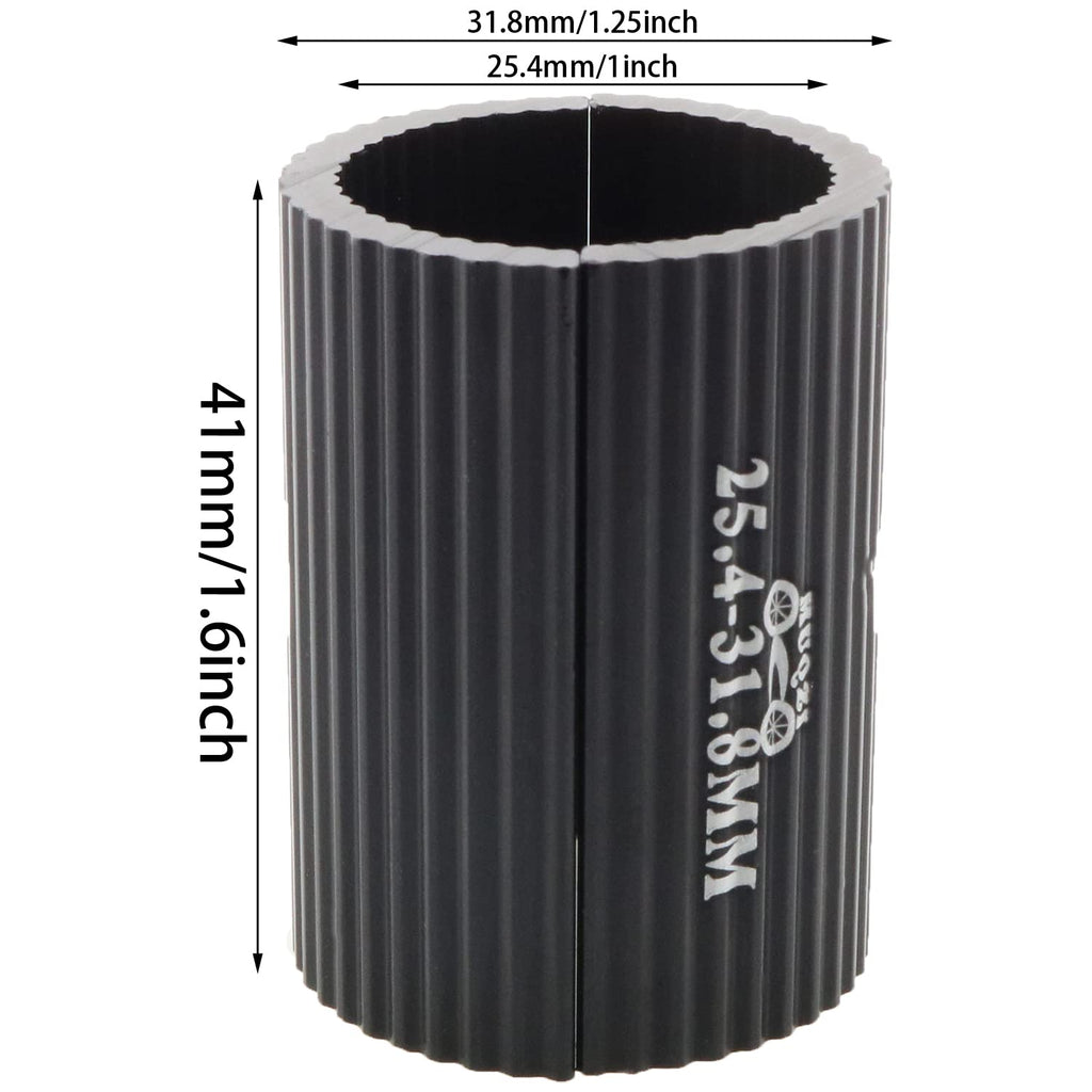 Heyous 1 Pair Black 25.4 To 31.8Mm Cycling Parts Components Bike Handlebar Shim Bicycle Handlebar Stem Shim Handle Bar Adapter R