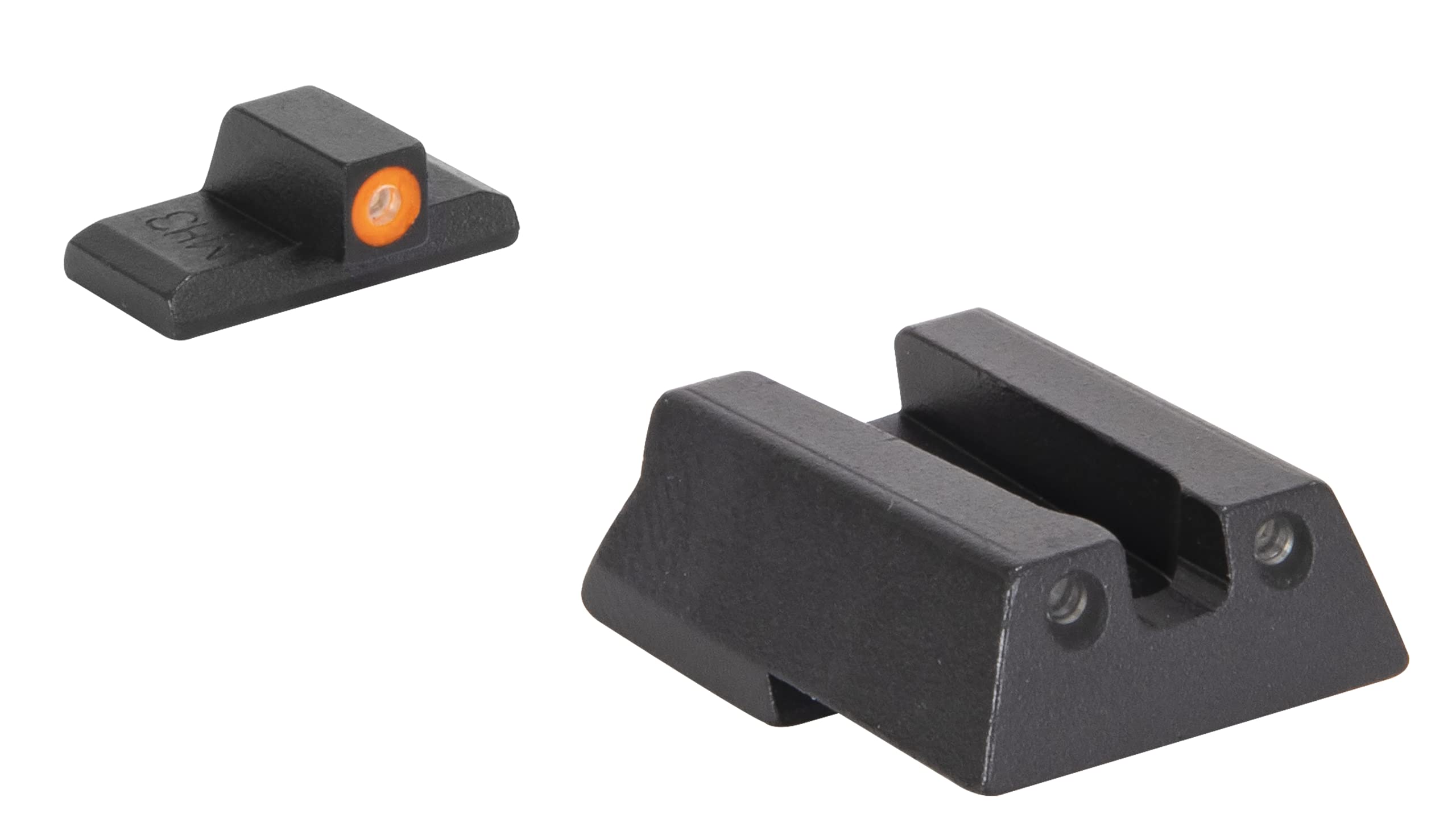 MEPRO Hyper-Bright tritium Night Sights Compatible with H&K 45 45C P30 VP9 SFP9 Green tritium, Orange Colored Front Ring, U-Notc