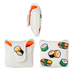 Andux Golf Putter Head Covers Pu Mallet Putter Cover White Sushi Mt/Tg19