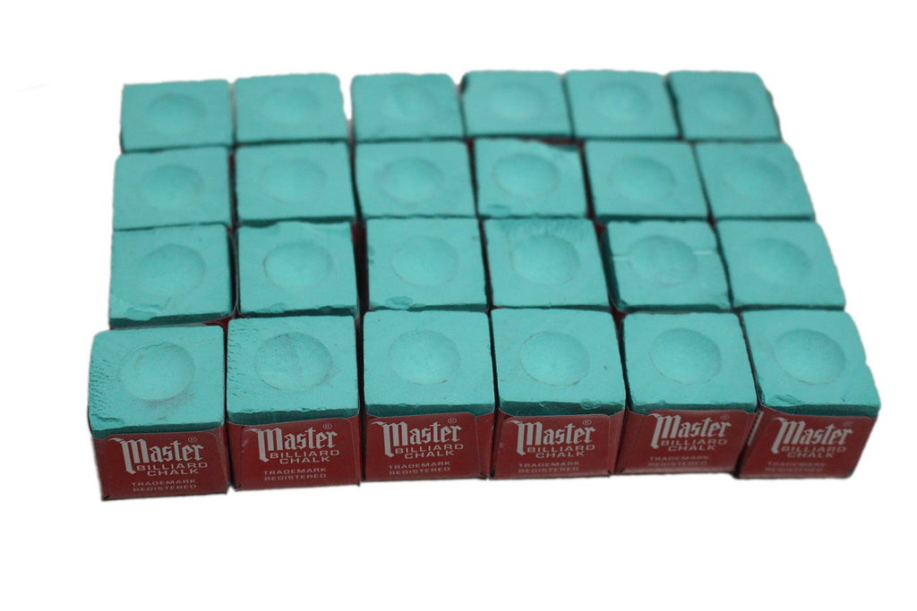24 Pcs Green Master Pool Cue Chalk