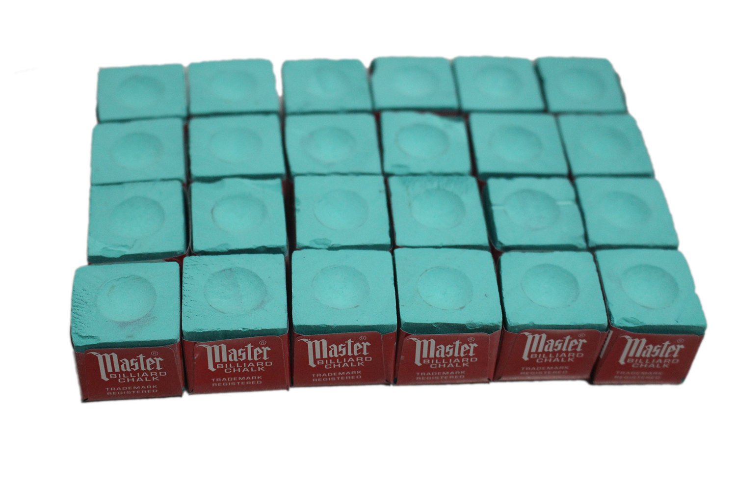 24 Pcs Green Master Pool Cue Chalk