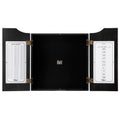 Viper Hudson Solid Wood Cabinet for Sisal/Bristle Steel Tip Dartboard with Dry Erase Scoreboard and Out-Chart, Black Finish