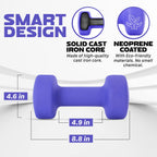 Yes4All 20Lbs Pair Non-Slip, Hexagon Neoprene Dumbbells Hand Weights Set For Muscle Toning, Strength Building, Weight Loss (Medi