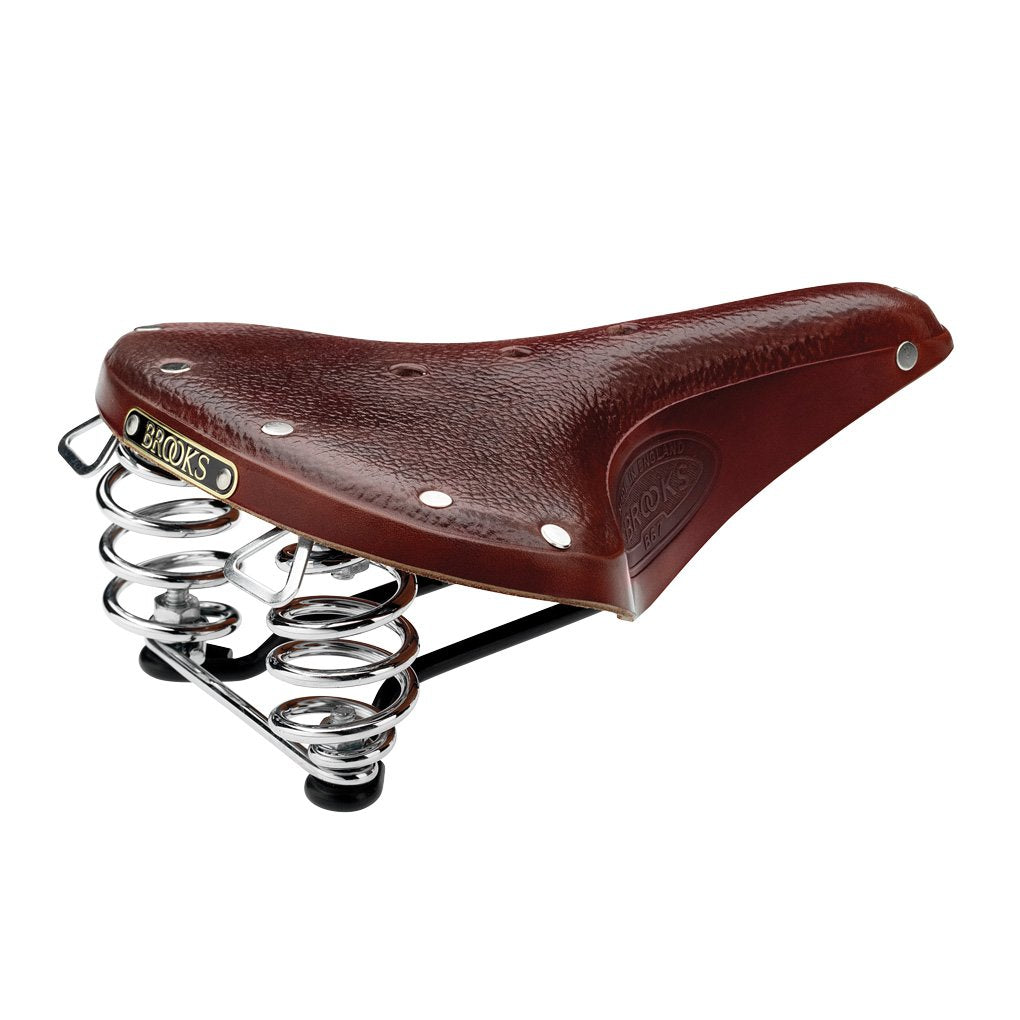 Brooks Saddles B67 Bicycle Saddle (Men'S, Chrome Springs, Antique Brown)