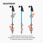 Fizan Compact 3 Trekking Poles - 5.6 oz Ultralight, Backpacking, Thru Hiking Poles, Adjustable, Collapsible, Customized Fit, EVA