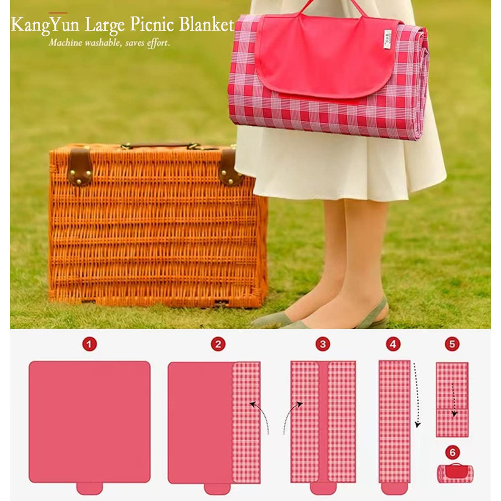 Outdoor Picnic Blanket, Xl Foldable Waterproof Sand Beach Mat , In Large 80X60In And Extra Large 80X80Infor Beach Camping Hiking