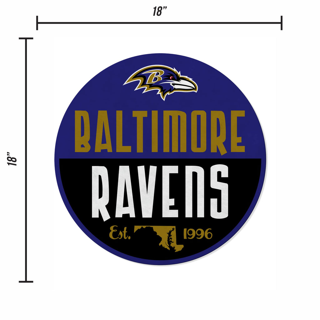 Rico Industries Nfl Football Baltimore Ravens Classic Shape Cut Pennant - Home And Living Room D  Cor - Soft Felt Ez To Hang