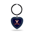 Rico Industries Ncaa Virginia Cavaliers Navy Team Color Rhinestone Heart Keychain