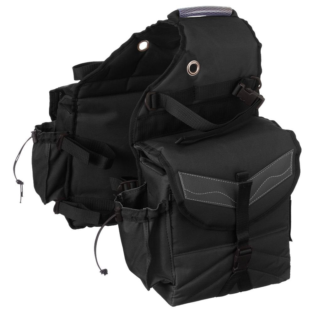 Tough 1 Insulated Saddle Bag With Pockets Black