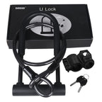 Dinoka Large Bike U Lock Combination With Keys,16Mm U Lock For Bicycle With 4Ft Flex Bike Cable And Mounting Bracket,U Bolt Bike