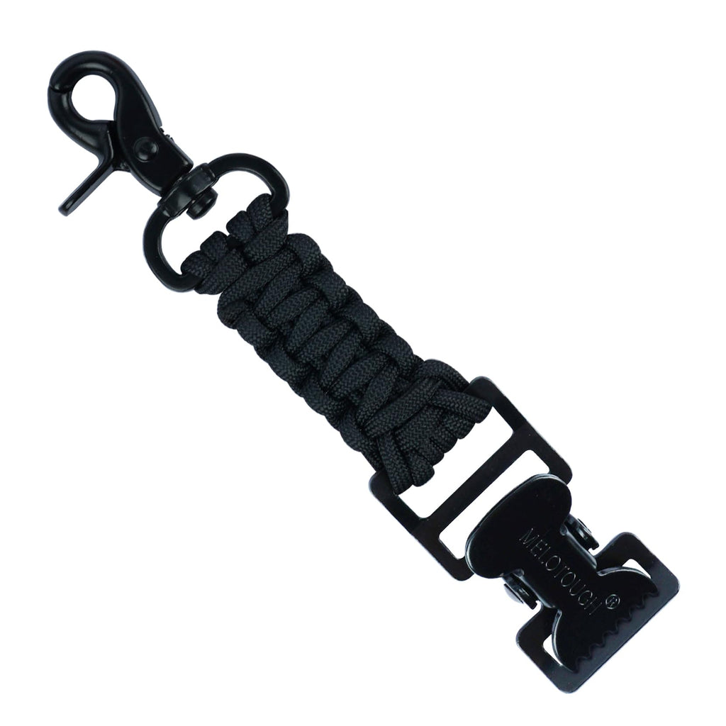 Melotough Tactical Glove Clip Braided Paracord Gloves Clips Holder For Hunting, Hiking, Camping, Outdoor Activities(Blk)