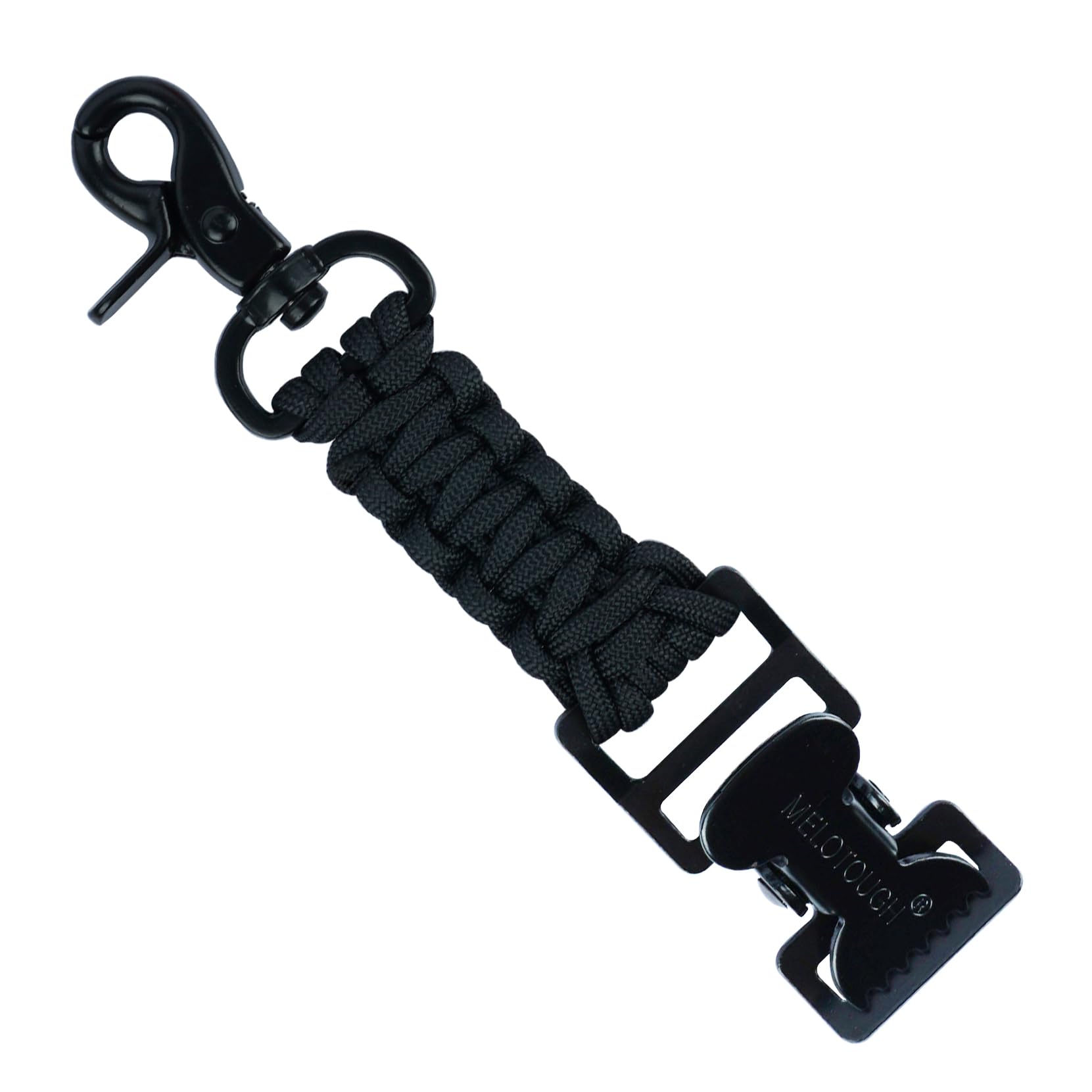 Melotough Tactical Glove Clip Braided Paracord Gloves Clips Holder For Hunting, Hiking, Camping, Outdoor Activities(Blk)