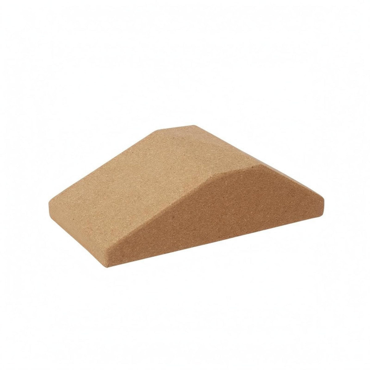 TRENDYNEST Rounded Edges Cork Exercise Incline Natural TanBrown Cork Incline Block Stretching Support Sloped Exercise Block Cal