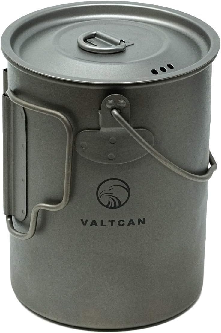 Valtcan 900Ml Titanium Pot Backpacking Mug 30Oz 0.95Qt