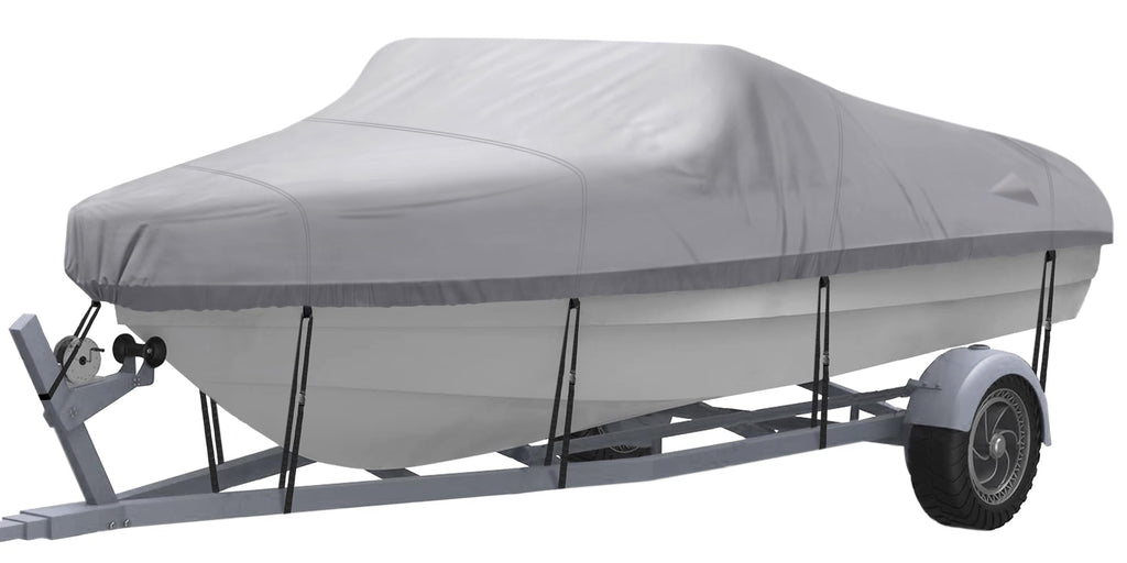 Nexcover Trailerable Boat Cover, Length: 16      -18.5       Beam Width: Up To 94      , Waterproof Heavy Duty Cover, Fits V-Hul