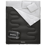 Kingcamp Double Sleeping Bag 2 Person Sleeping Bags For Adults, Lightweight Backpacking 20 Degree Queen Size Sleeping Bag With P