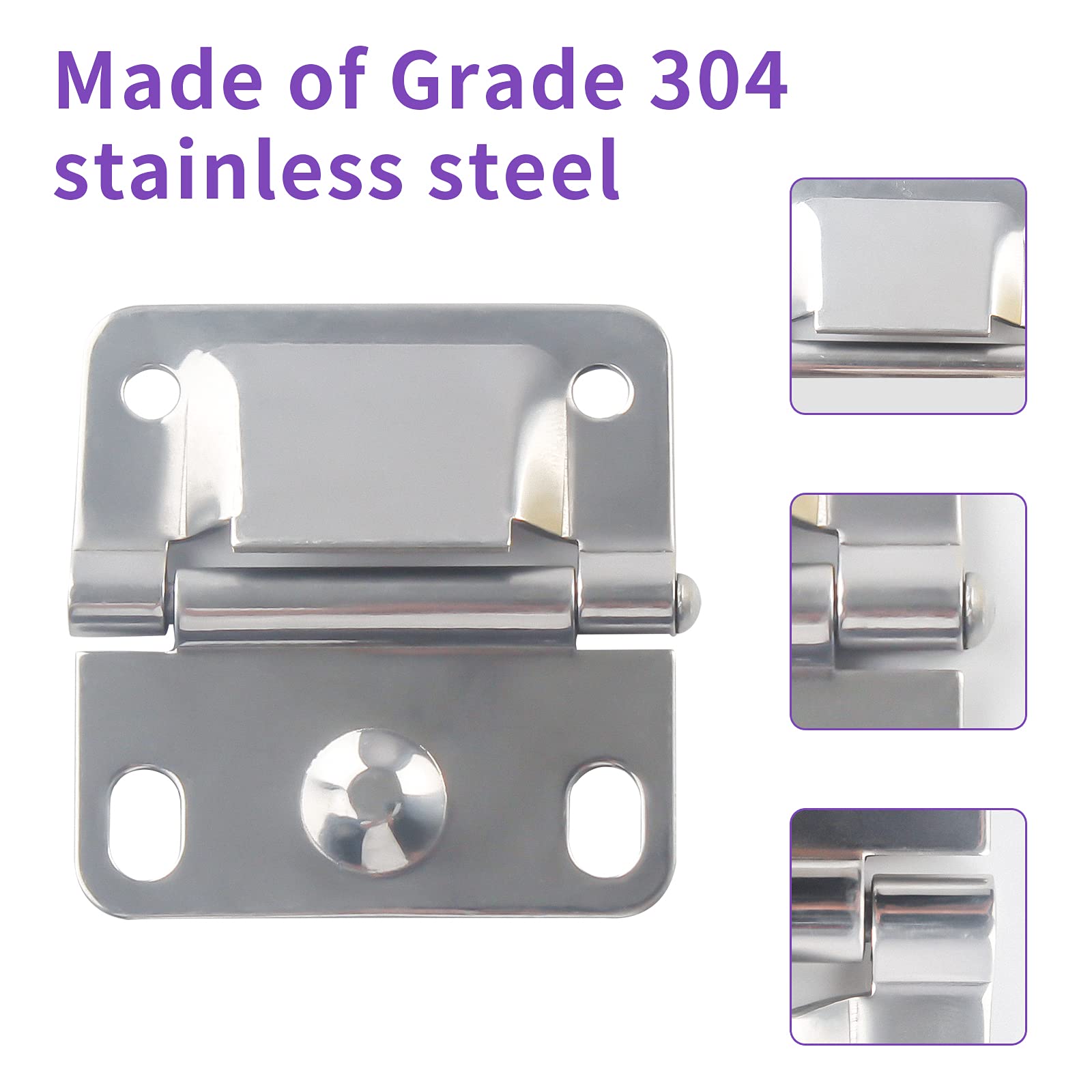 Cooler Stainless Steel Hinge Replacement For Coleman Camping Coolers Accessories 5235 5250 5286B 6262 6270, Ice Chest Stainless
