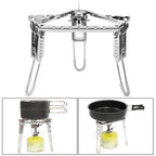 Fastuu Camping Pot Stand, Foldable Stainless Steel Stove Pot Rack, Portable Outdoor Fuel Grill Tripod For Camping Wood Stove, Si