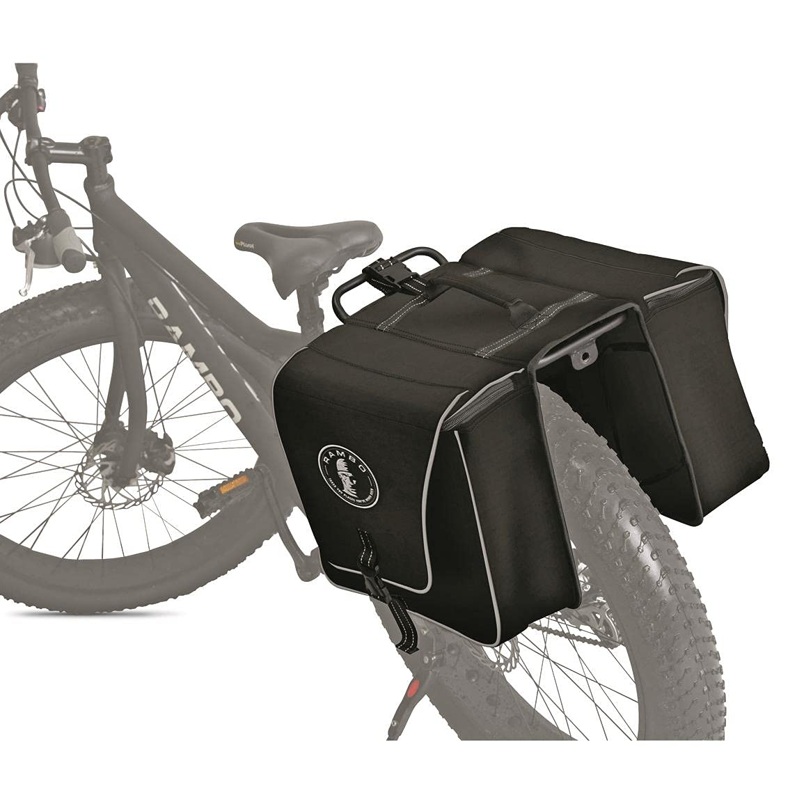 Rambo Bikes Double Saddle Bag  20L Capacity Waterproof Bag  Handy Bike Storage Design With Durable Nylon Material  Secure and