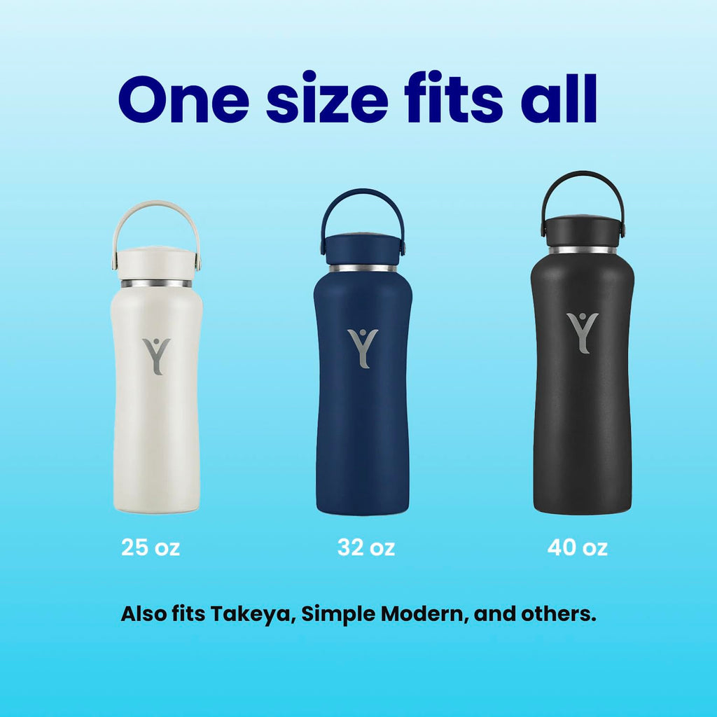 Dyln Straw Sports Cap For 40 & 32 Oz Wide Mouth Dyln Alkaline Water Bottles & Wide Mouth Hydro Flask & Takeya Bottles  100% Leak