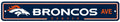 Fremont Die NFL Denver Broncos Team Sign, 4 x 24, Street Sign