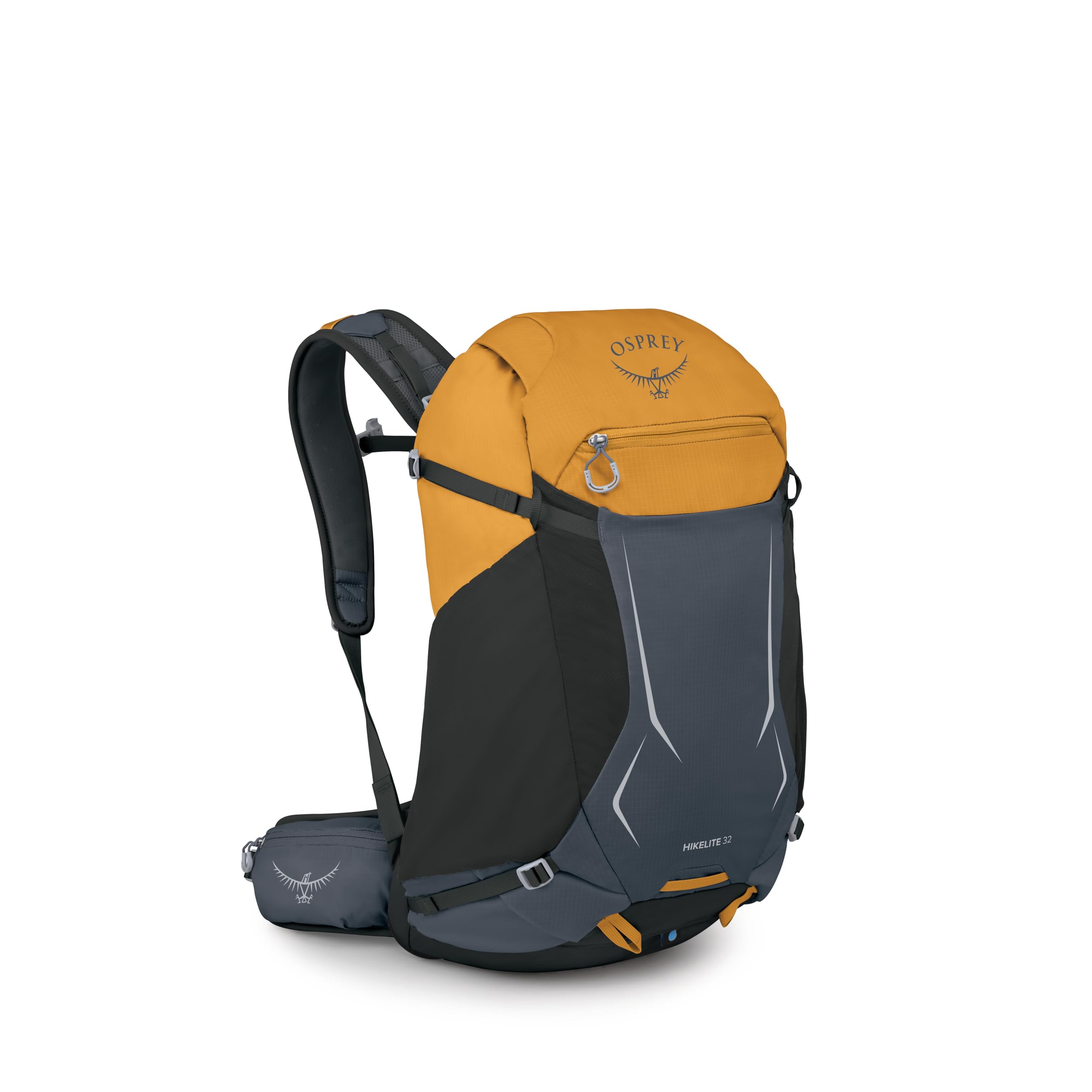 Osprey Hikelite 32L Durable Hiking Backpack - Travel Daypack with Rain Cover for Men and Women, Tungsten Yellow
