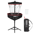 PDGA Approved - HIAARO Portable Disc Golf Basket with 16 Heavy Duty Chains, Foldable Disc Golf Target with Carry Bag for Practic