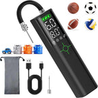 Calmara Z10 Electric Ball Pump for Sport Ball,2000mAh 15 PSI Portable Automatic Air Pump Fast Ball Inflator with 2 Needles,Preci