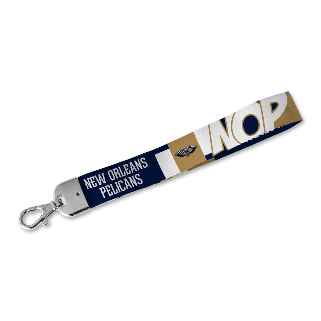 Rico Industries Nba Basketball New Orleans Pelicans Wrist Lanyard Key Chain, Cute Wristlet Strap Keychain Holder For Women Men C