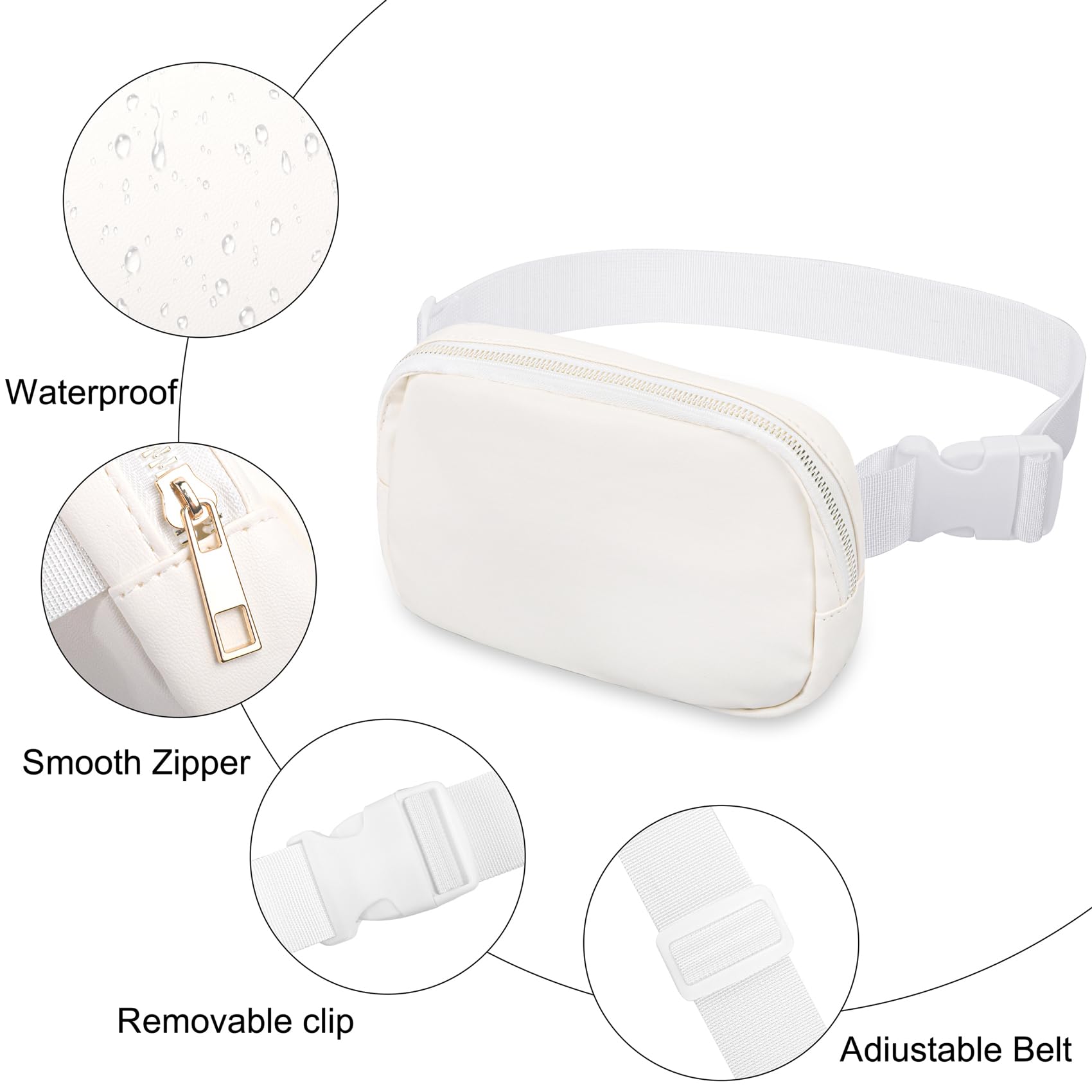 Vorolo Lether Fanny Pack Crossbody Bag For Women And Men Belt Bag Ideal Gift For Women Bum Bag With Adjustable Strap For Sport