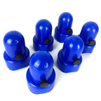 Mssviging Large Trampoline Enclosure Pole Caps With Screw-In Bolts, Only Fit For Pole 1.5 Inch Diameter, 6 Piece, Blue
