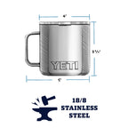 Yeti Rambler 14 Oz Mug, Vacuum Insulated, Stainless Steel With Magslider Lid, High Desert Clay