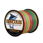 Hercules Braided Fishing Line 1500M 1640Yds 10Lbs-200Lbs Pe Superline 8 Strands (Multicolor 15Lb/6.8Kg 0.16Mm)
