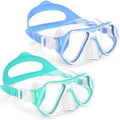 Freela 2 Pack Swim Goggles Kids Swimming Goggles for Kids 6-14 8-12 3-6 4-7 8-14 with Nose Cover Anti Fog 180 Clear View Water P