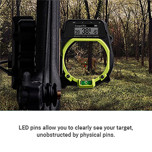 Garmin Xero A1i Bow Sight, 2 Auto-Ranging Digital Bow Sight with Laser Locate, Dual-color LED Pins for Unobstructed Views, Left-