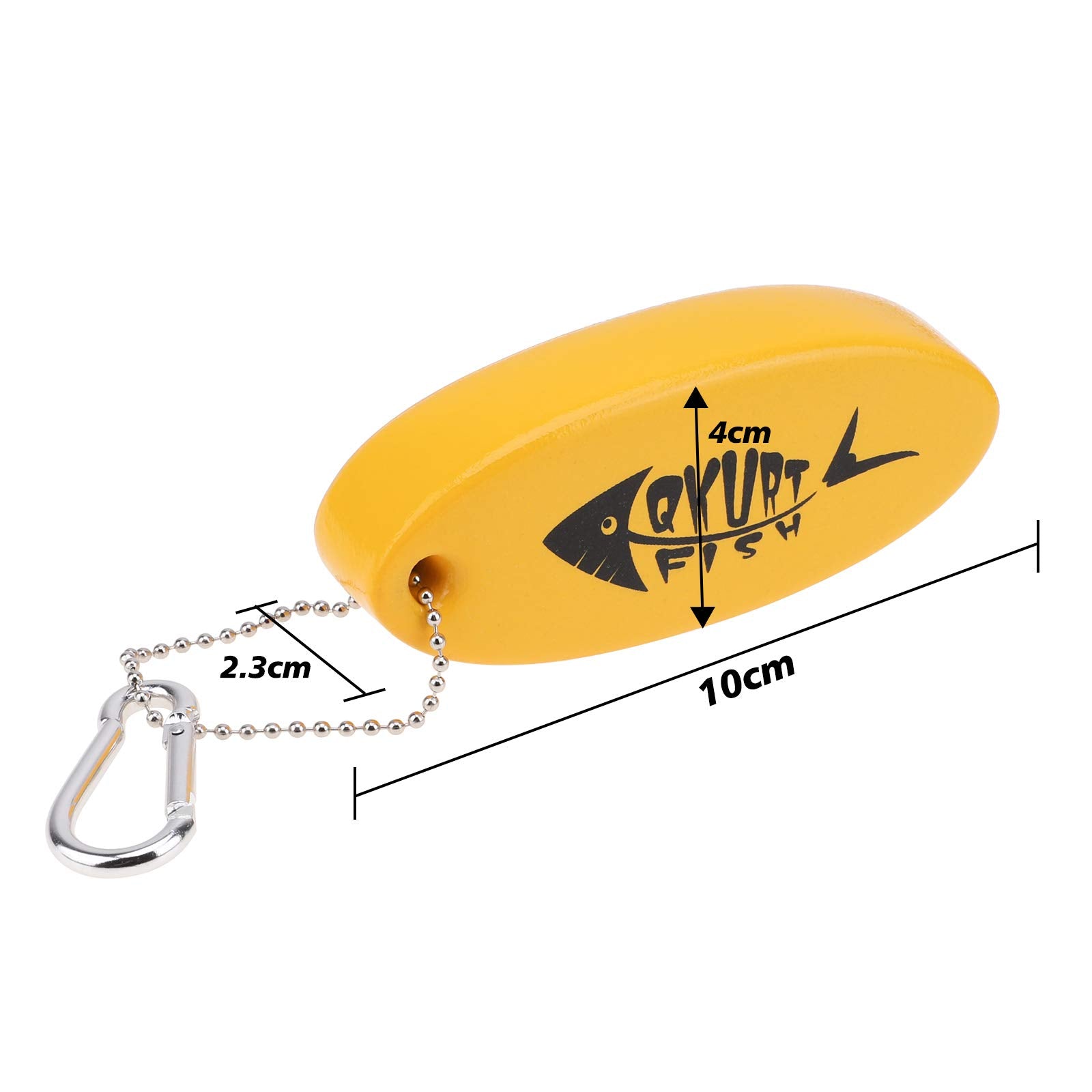 Qkurt 2 Pack Floating Keychain, Glow In The Dark Foam Floating Key Chain Lightweight Key Float Water Sport Accessories For Surfi