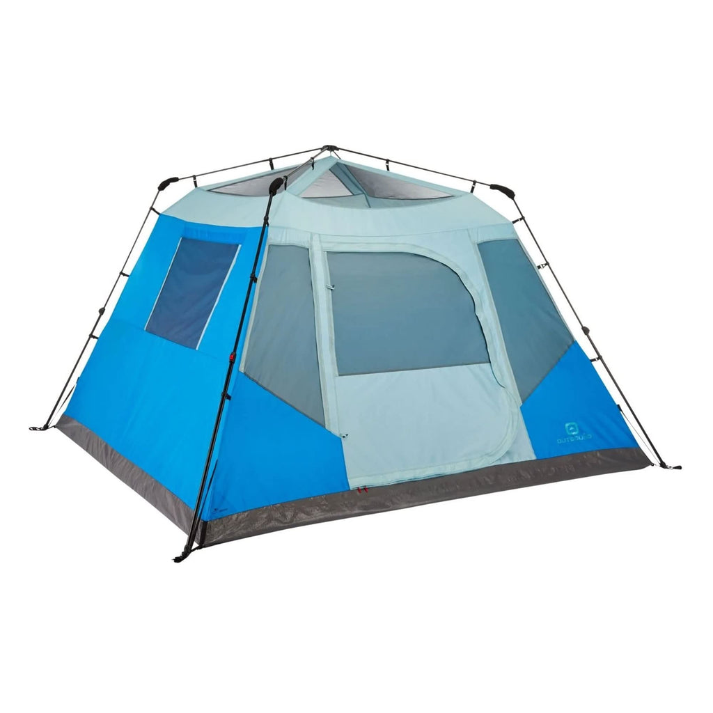 Outbound Quickcamp 6 Person 3 Season Lightweight Cabin Style Tent With A Heavy Duty 600 Mm Coated Rainfly, Front Canopy, And Car