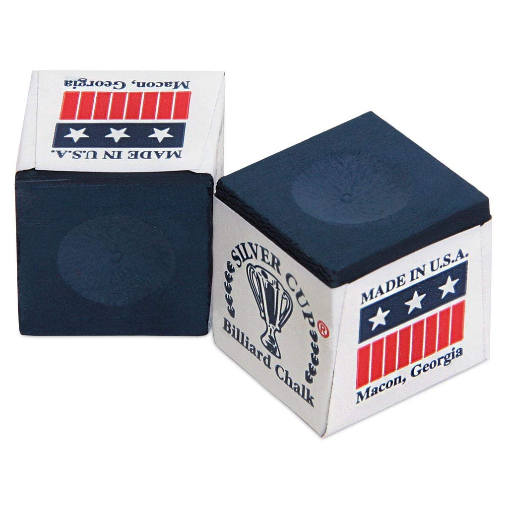Silver Cup Billiard Chalk - One Dozen (Navy)
