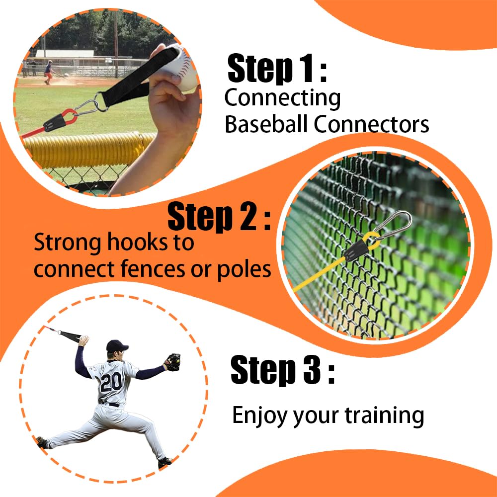 Baseball Resistance Trainer,Updated Training Aid For Baseball Softball Pitchers,Interchangeable Grips To Build Arm Strength,Arm
